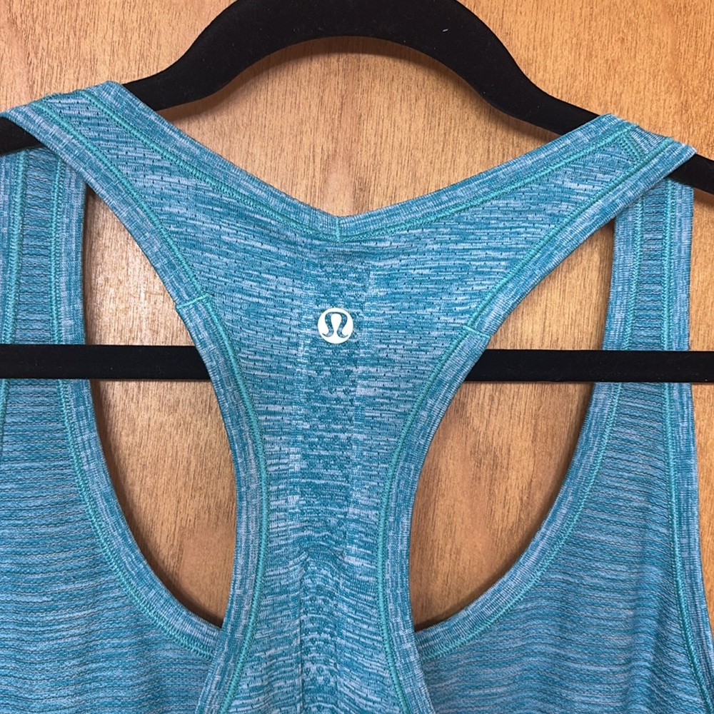Lululemon Swiftly Tech Racerback Heathered Peacock Size 12 - Picture 4 of 9